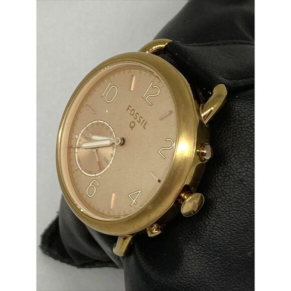 Fosssil FTW1128 Women Brown Leather RoseGold Analog Dial Hybrid Smartwatch XX711 - Picture 4 of 12